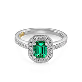 Emerald & Diamond Ring - Dracakis Jewellers